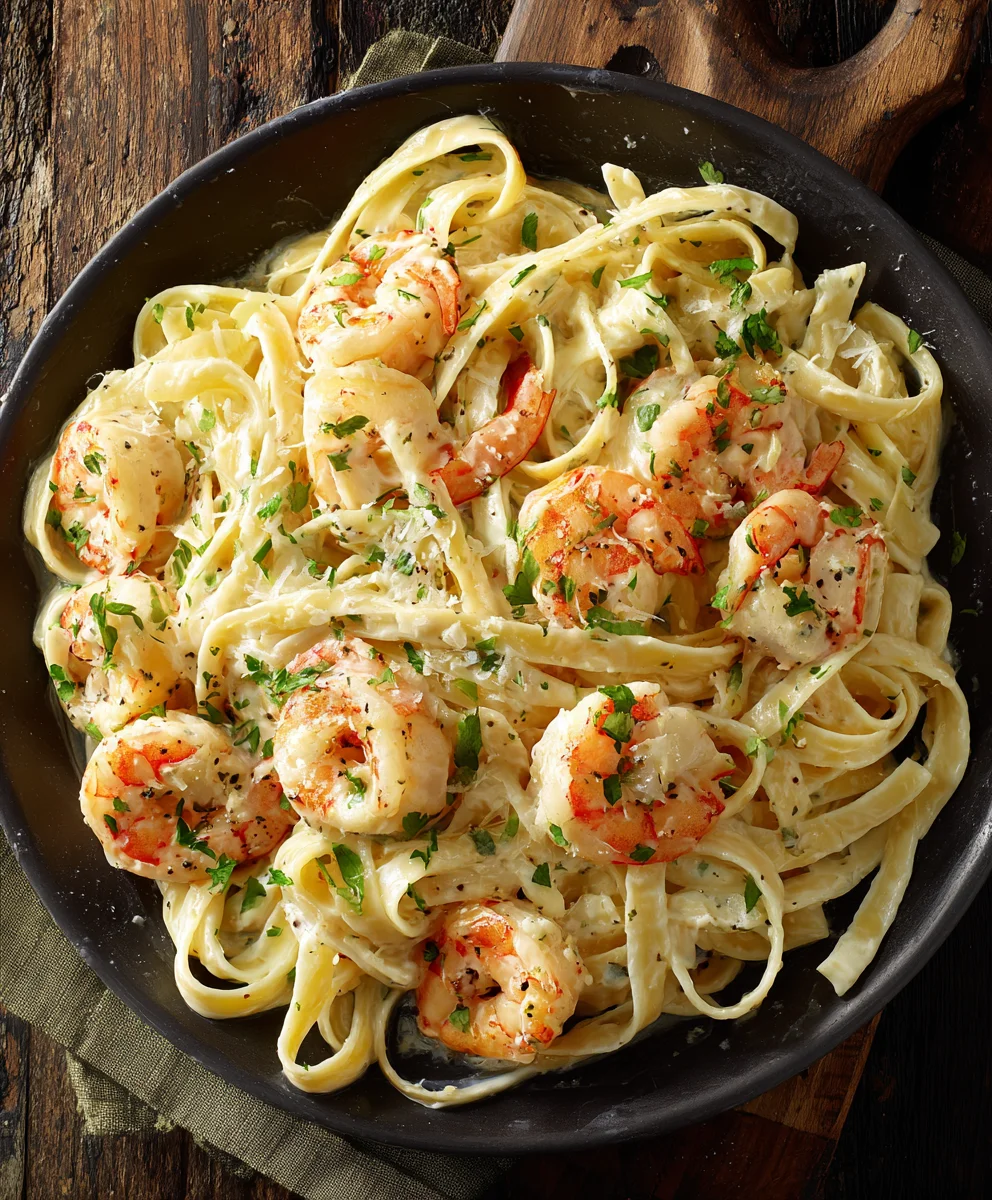 Creamy Shrimp Fettuccine Alfredo: Homemade Delight