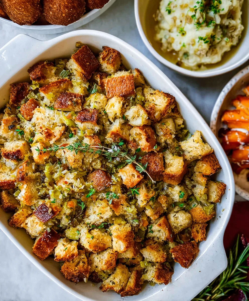 Classic Butter Herb Stuffing Recipe – Easy & Delicious!