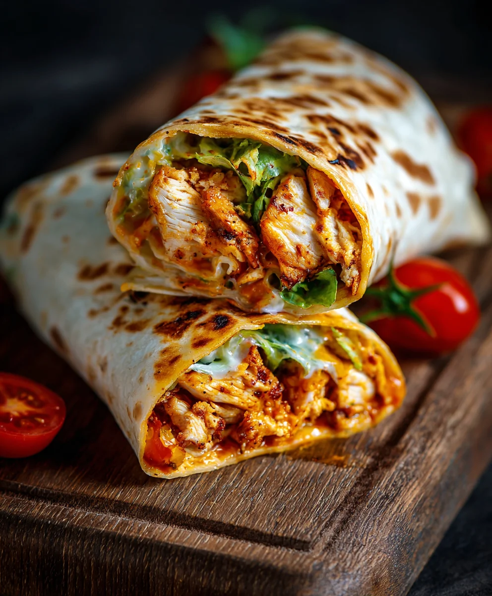 Cheesy Garlic Chicken Wraps: Quick & Easy Dinner!