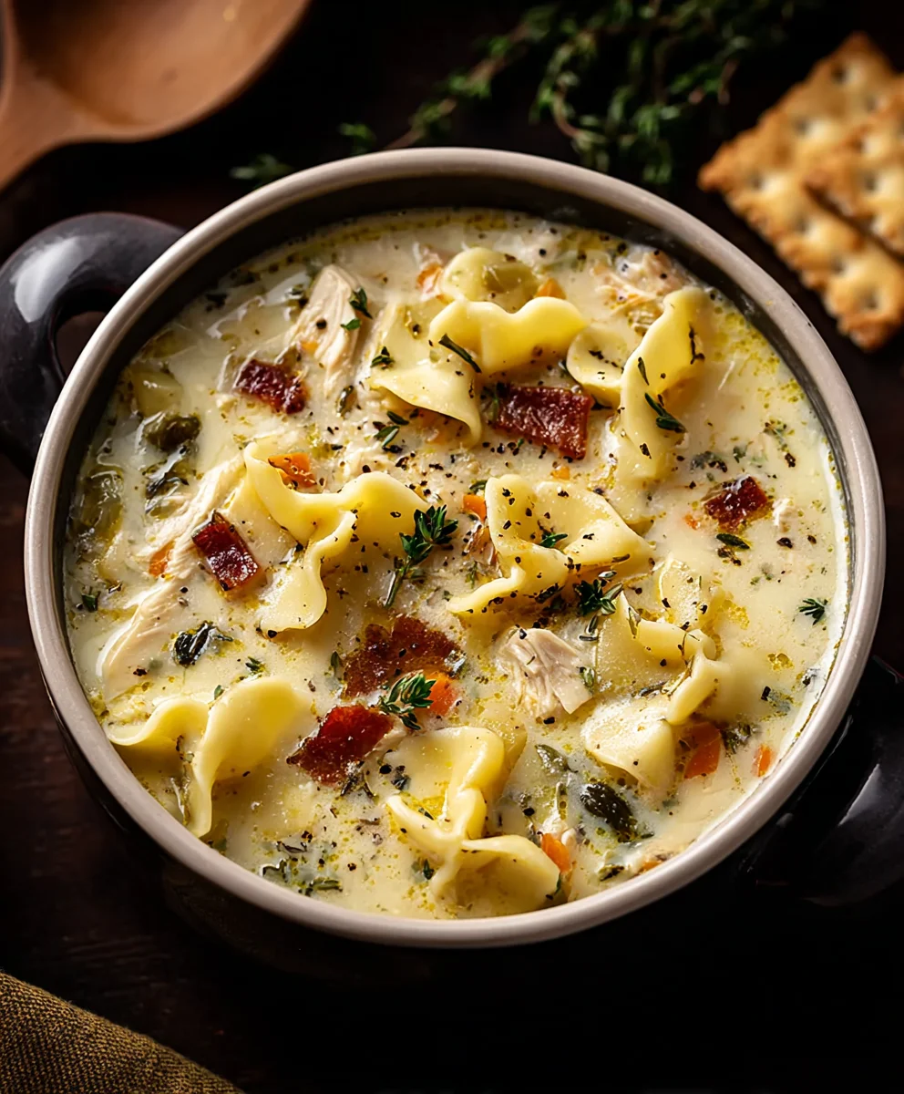 Hearty Creamy White Chicken Lasagna Soup - Weeknight Meal