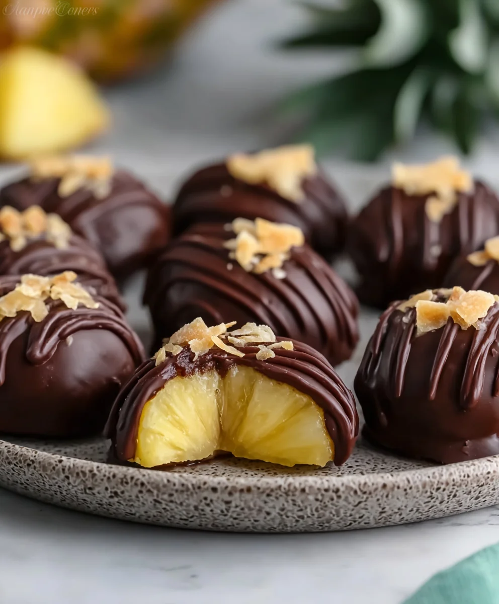 Chocolate Covered Pineapple Bites: Easy & Sweet Tropical Treat!