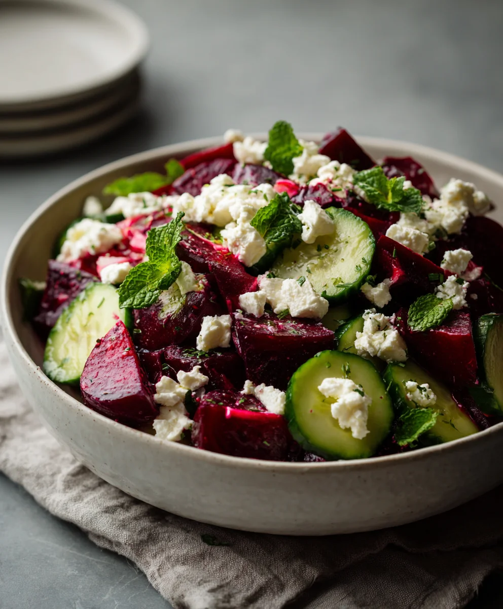 Refreshing Beet Feta Cucumber Salad: Your New Favorite!
