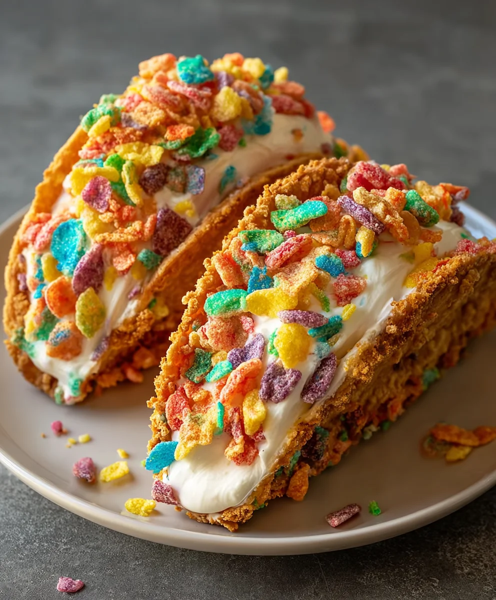 Fruity Pebbles Cheesecake Tacos: A Fun Dessert Twist!
