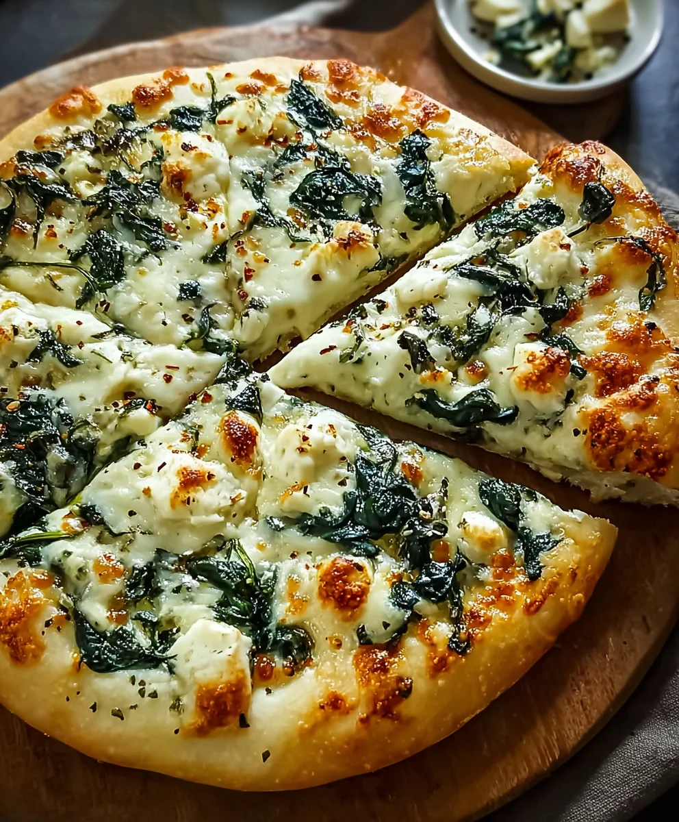 Savory Greek Garlic Spinach Pizza: A Must-Try Recipe