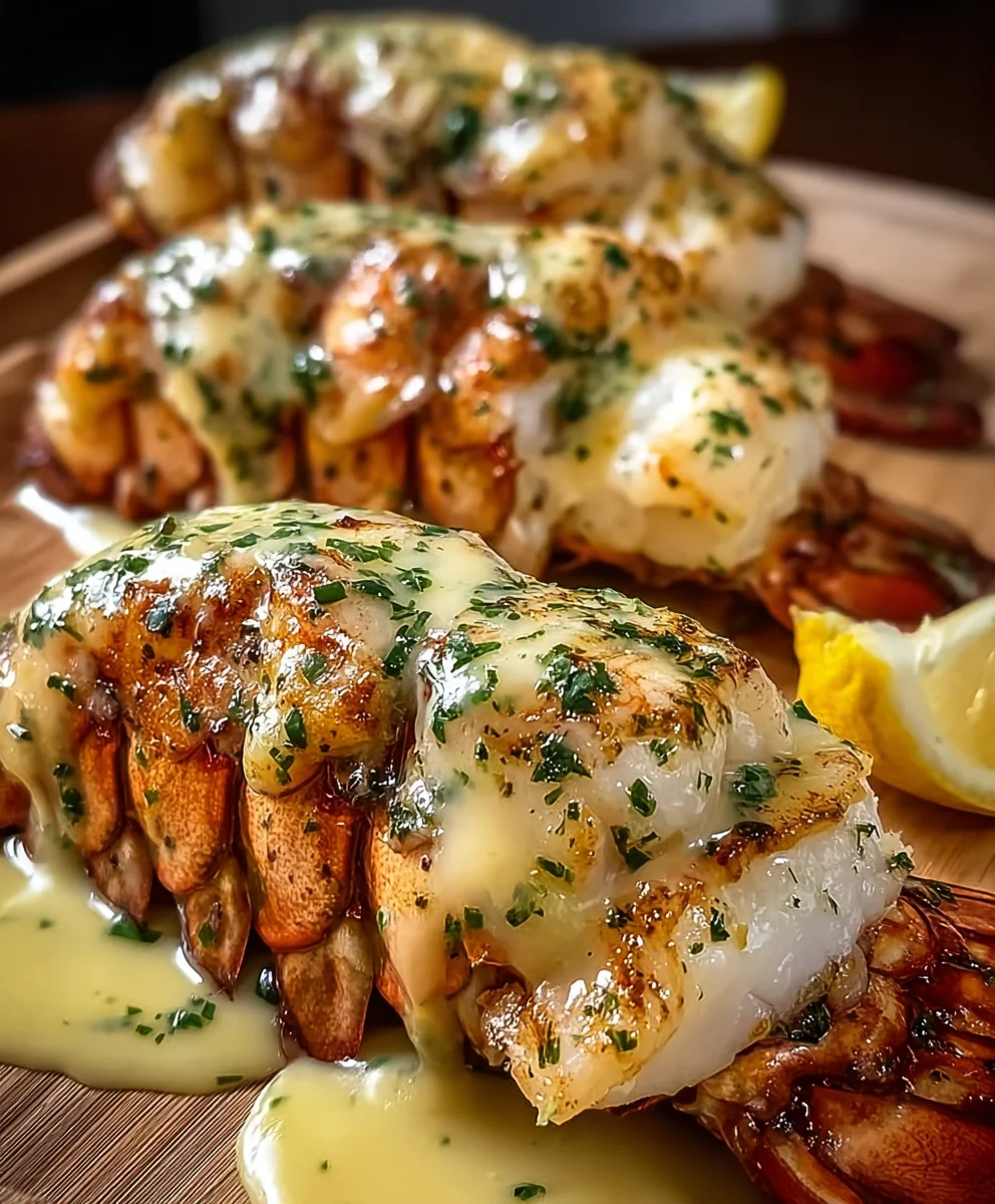 Indulgent Creamy Garlic Butter Lobster Tails Recipe