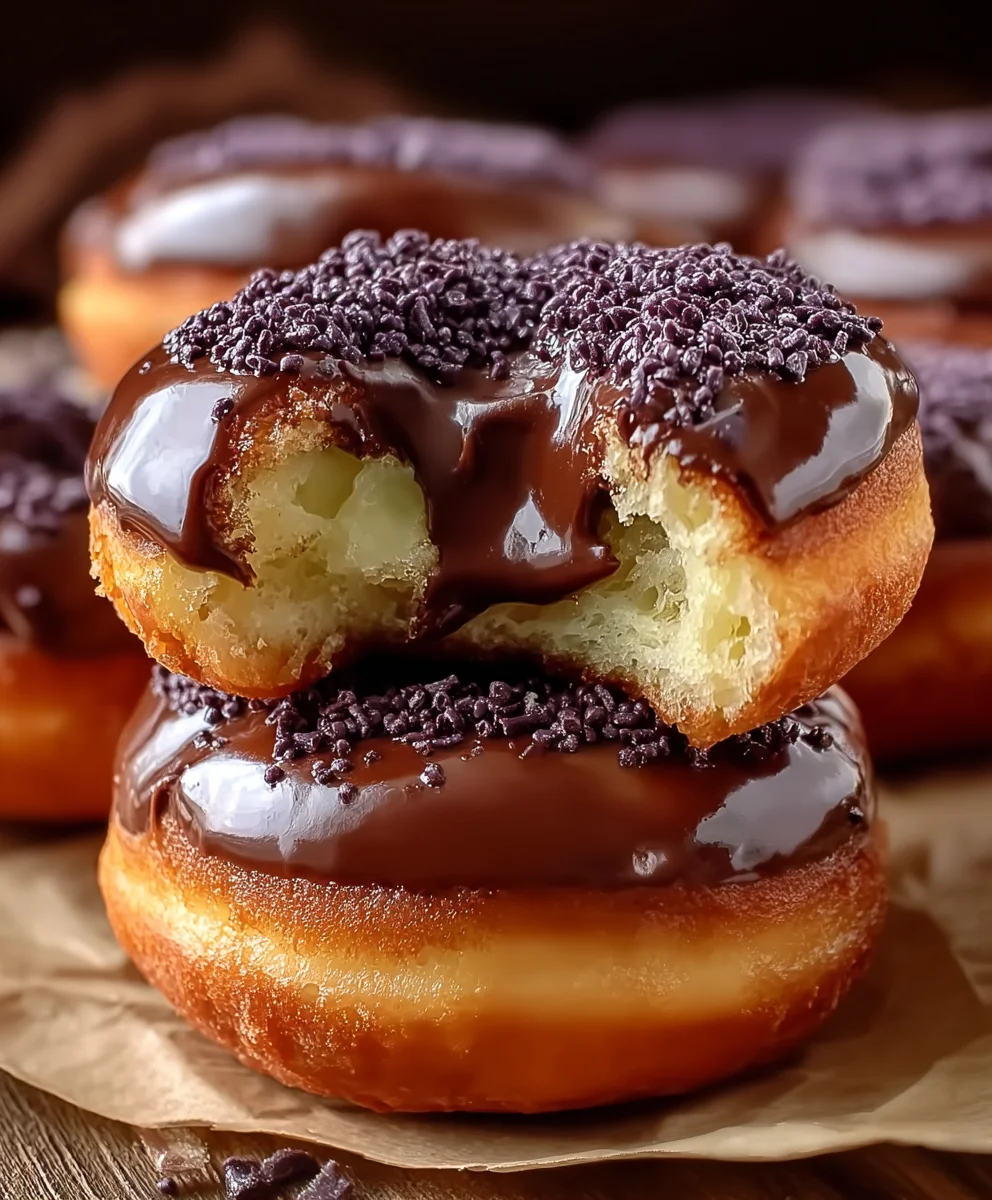 Chocolate Custard Donuts: Sweet, Creamy, & Delicious Treat!