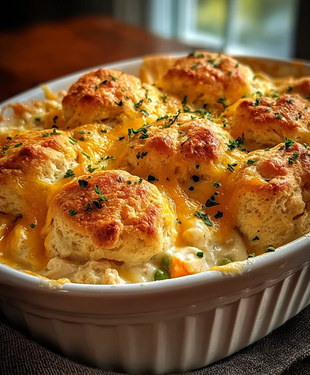 Easy Chicken Biscuit Casserole – Perfect One-Dish Dinner!