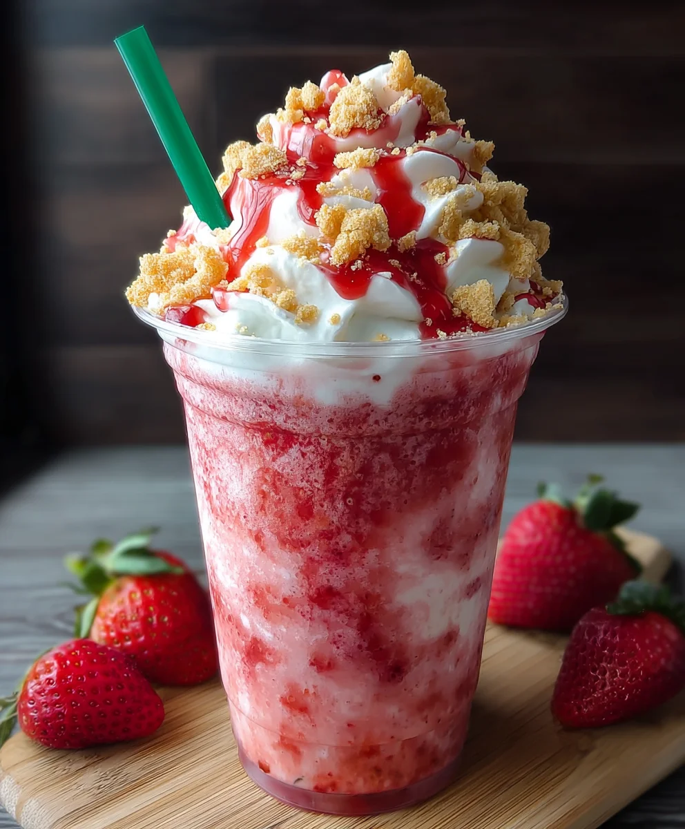 Copycat Starbucks Strawberry Shortcake Frappuccino Recipe