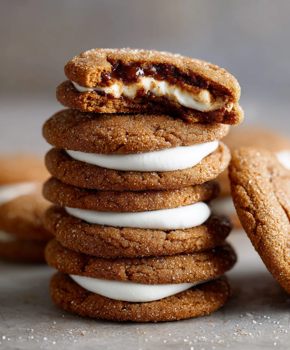 Melt-in-Your-Mouth Marshmallow Stuffed Molasses Cookies