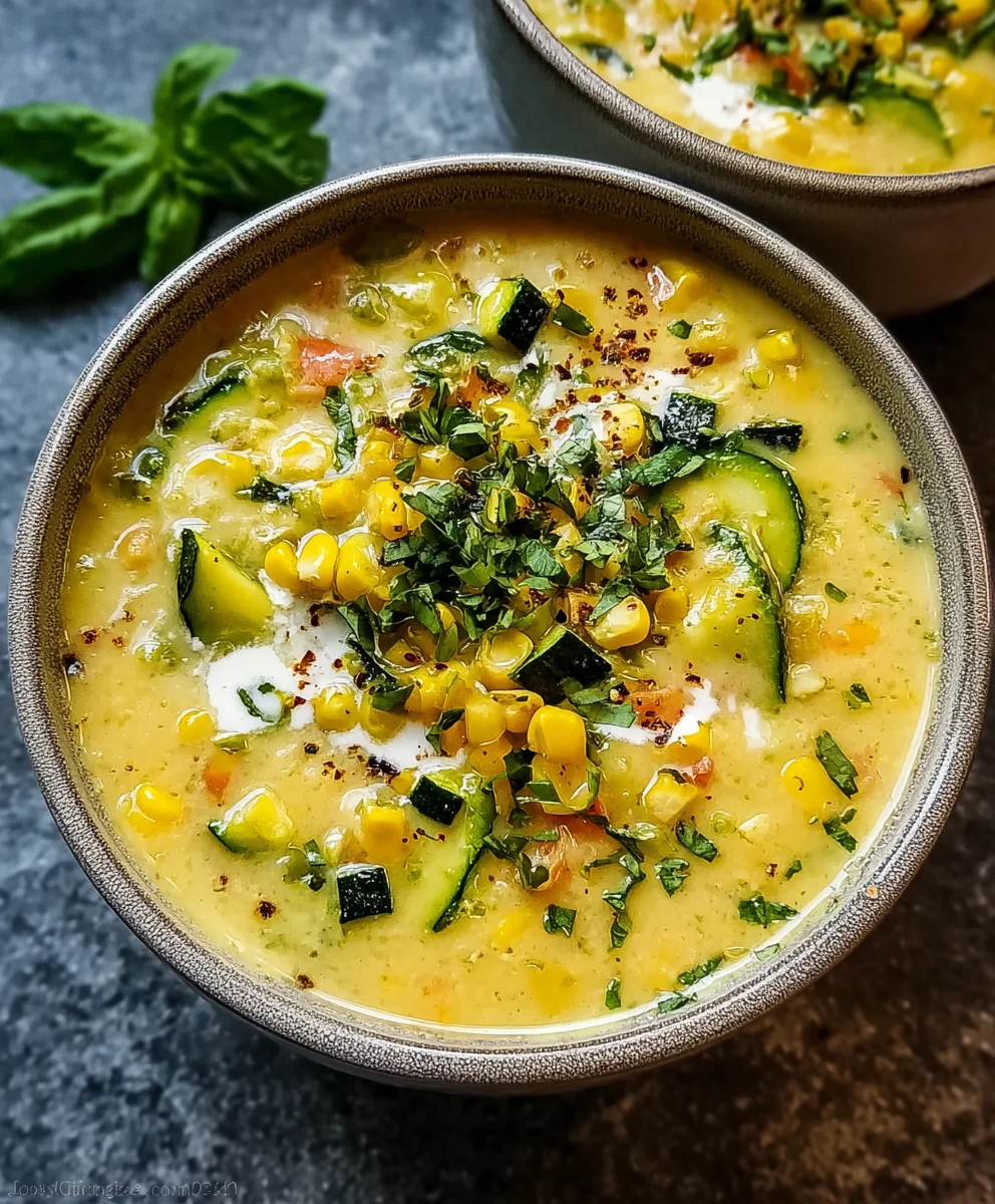 Creamy Summer Corn & Zucchini Chowder - Quick & Fresh!