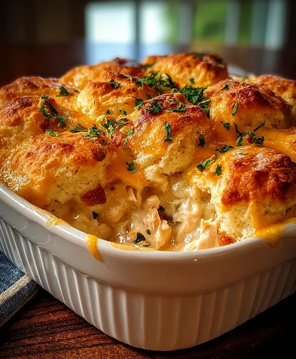 Easy Chicken Biscuit Casserole – Perfect One-Dish Dinner!