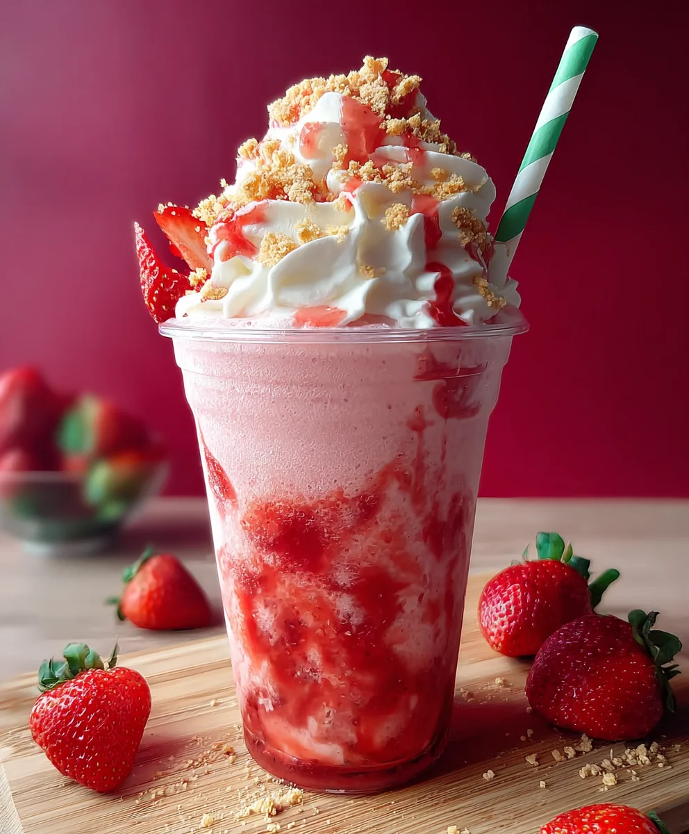 Copycat Starbucks Strawberry Shortcake Frappuccino Recipe
