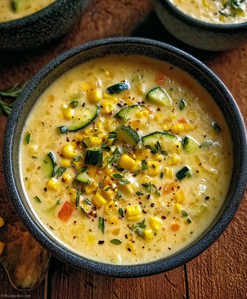 Creamy Summer Corn & Zucchini Chowder - Quick & Fresh!