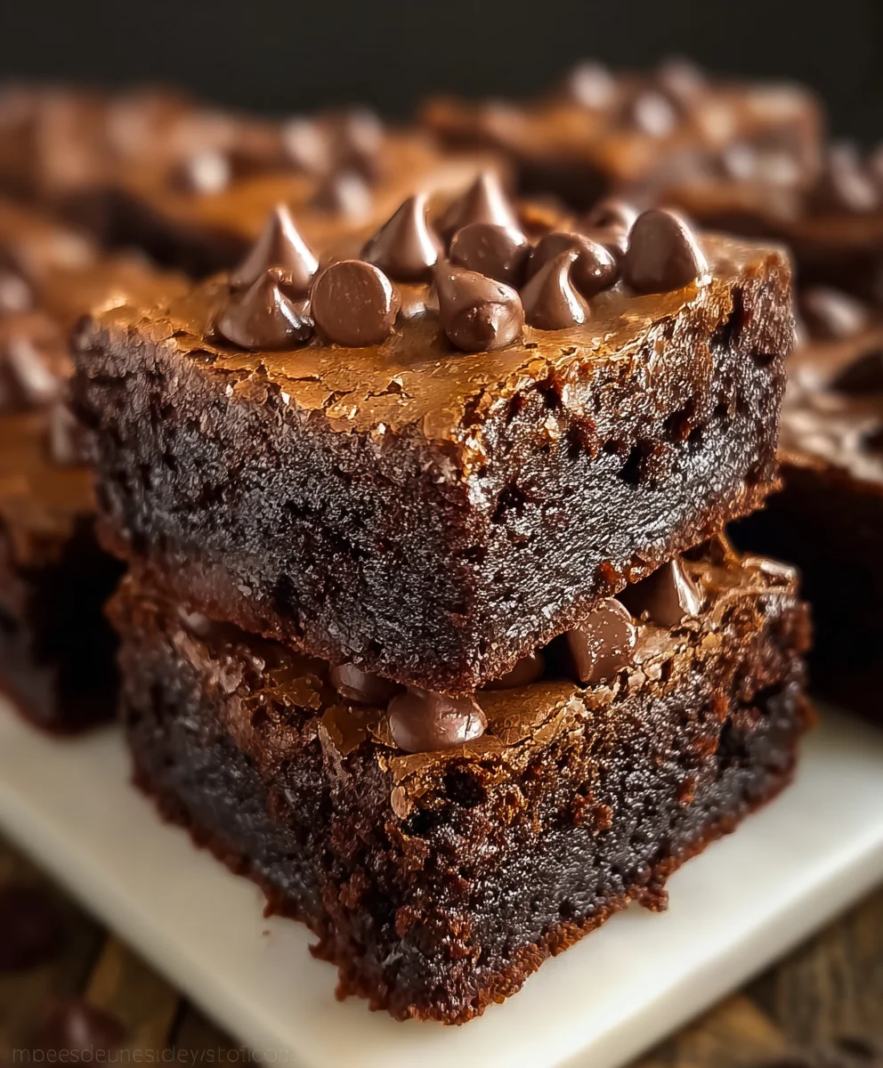 Irresistible Fudgy Chocolate Chip Brownie Squares Recipe