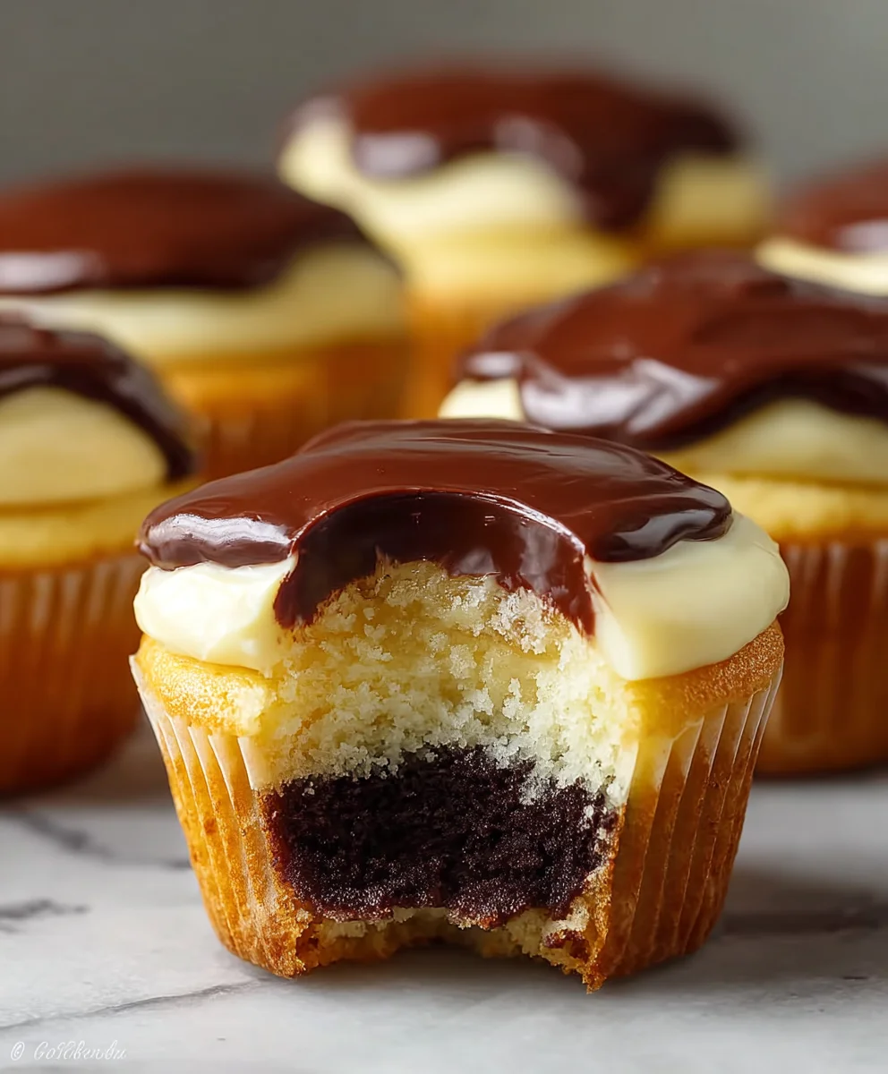 Decadent Boston Cream Pie Cupcakes: Perfect Sweet Treat!