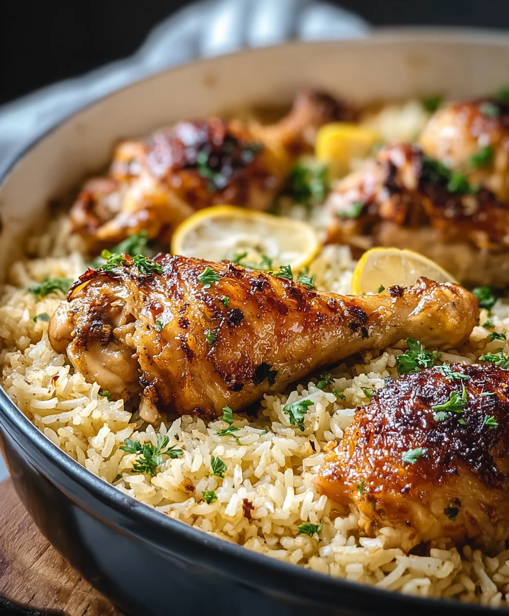 Baked Chicken Legs & Rice: Easy, Flavorful One-Pan Meal