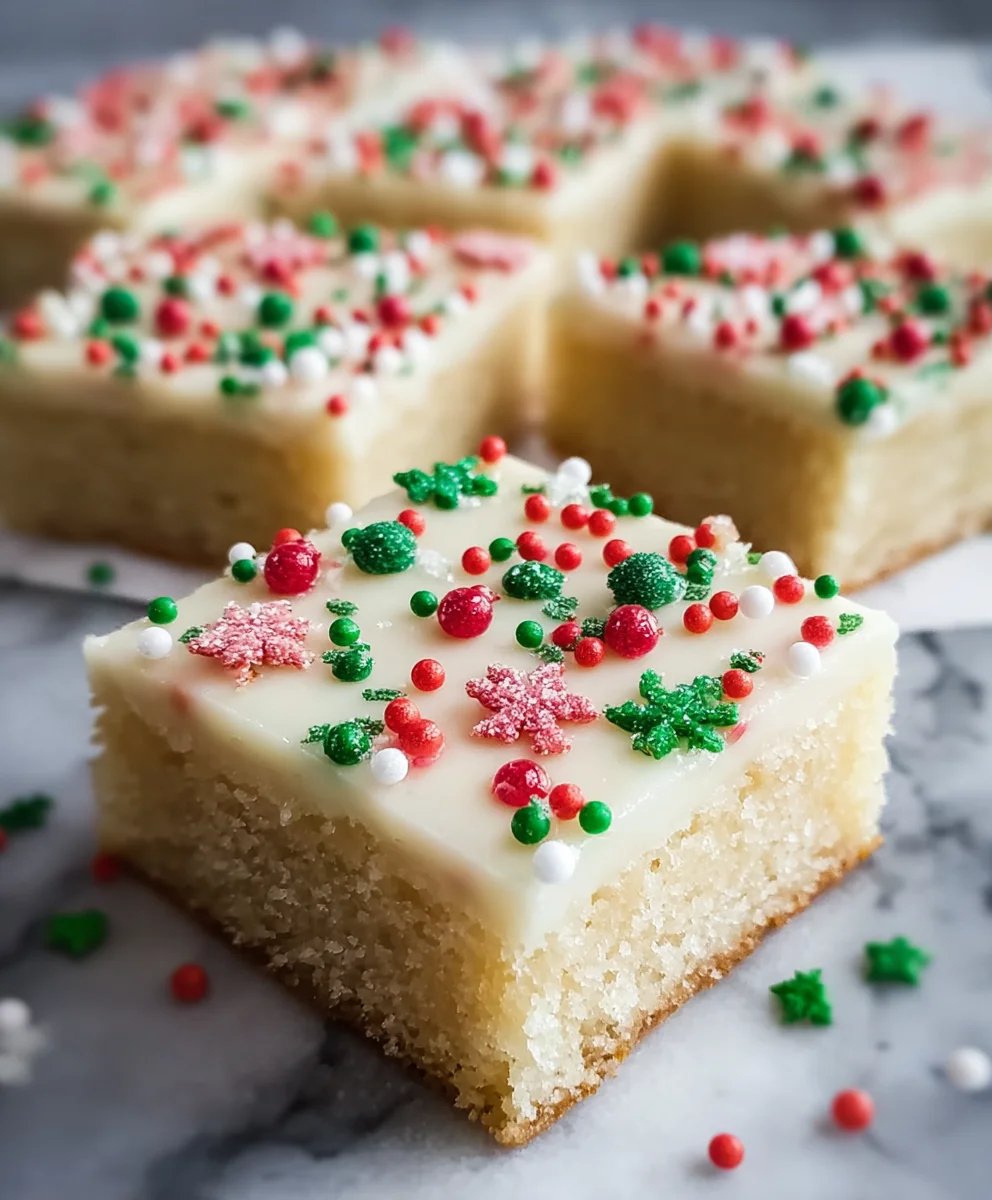 Easy Christmas Sugar Cookie Bars: Perfect Holiday Treat!