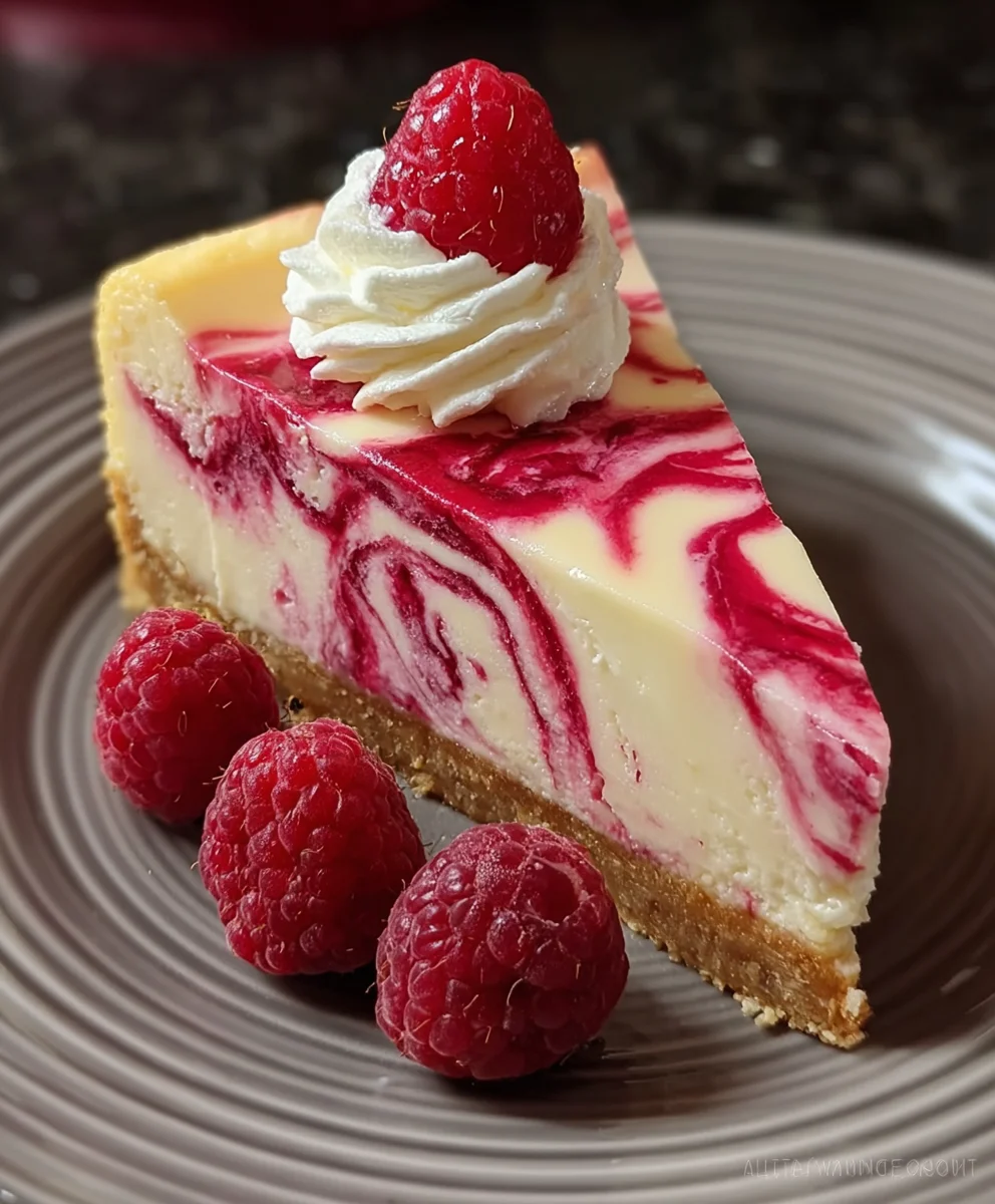Raspberry Swirl Cheesecake: Easy & Delicious Dessert
