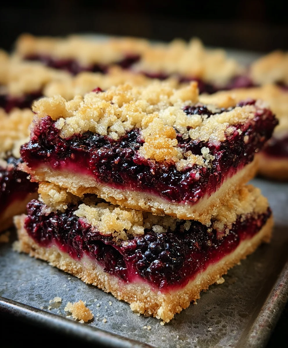 Irresistible Blackberry Pie Crumble Bars | Easy Recipe
