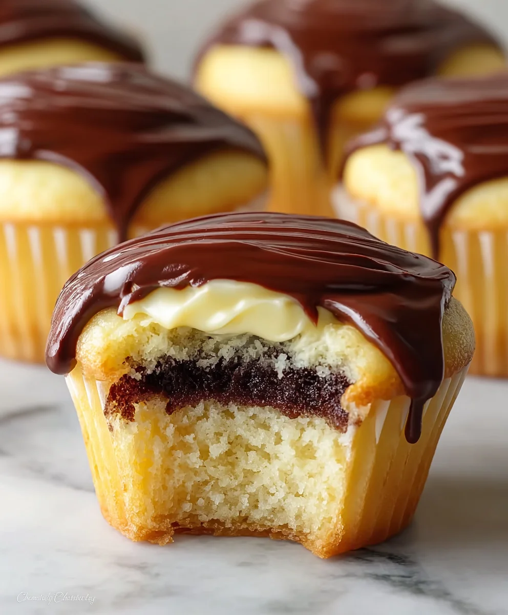 Decadent Boston Cream Pie Cupcakes: Perfect Sweet Treat!