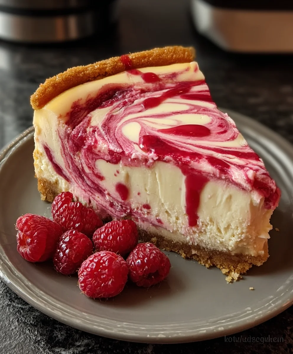 Raspberry Swirl Cheesecake: Easy & Delicious Dessert