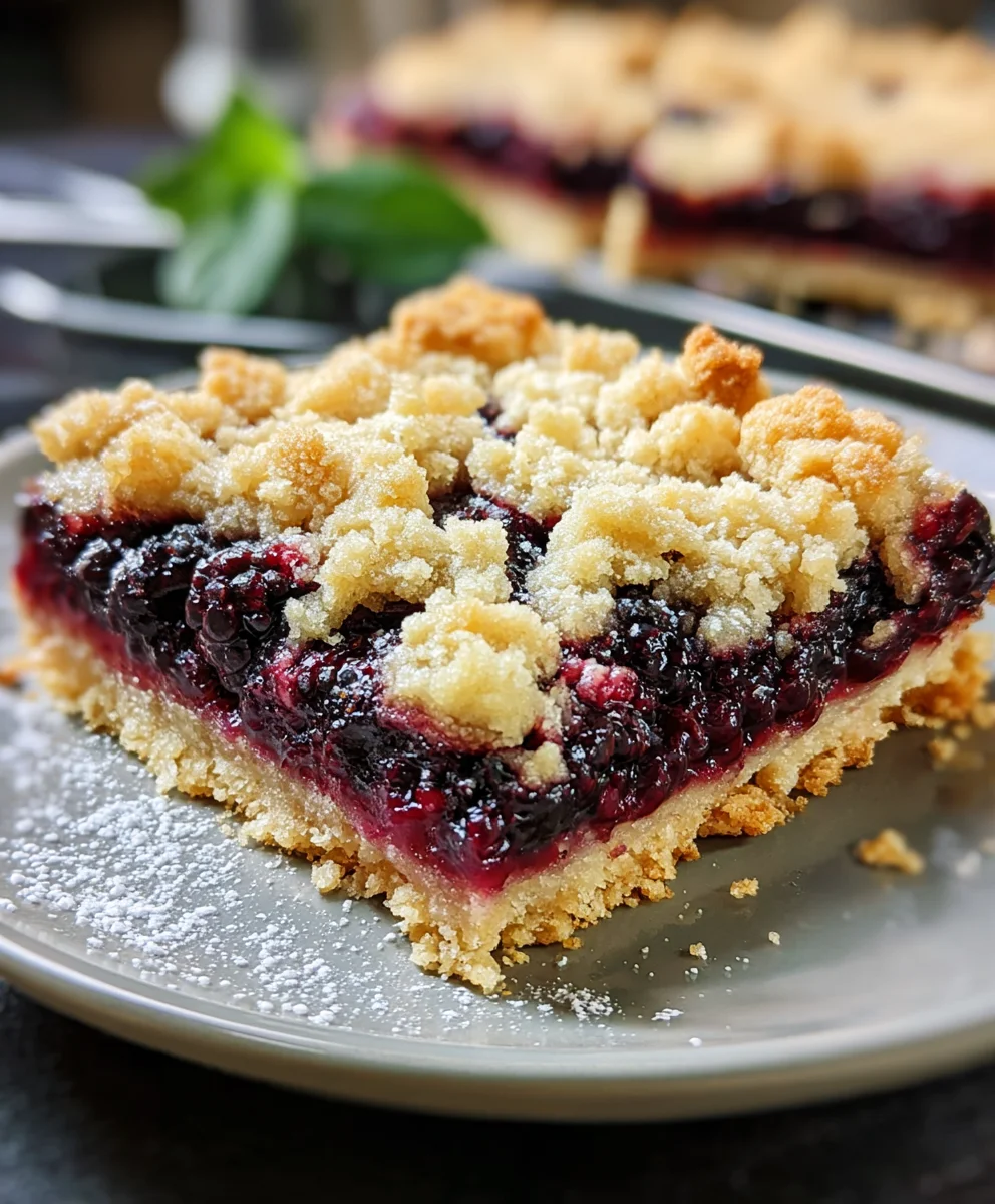 Irresistible Blackberry Pie Crumble Bars | Easy Recipe