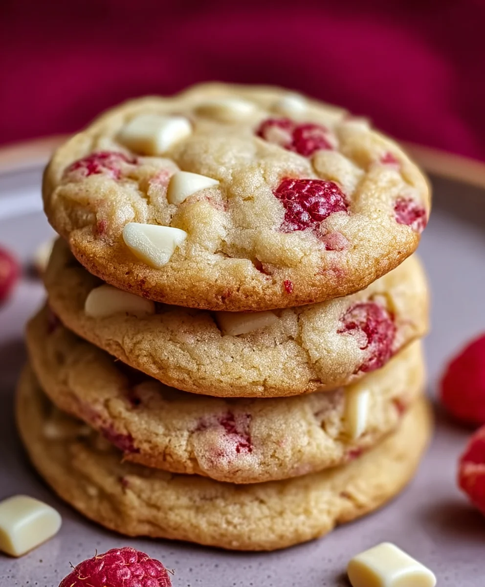 Raspberry White Chocolate Cookies: Sweet & Chewy Bites!