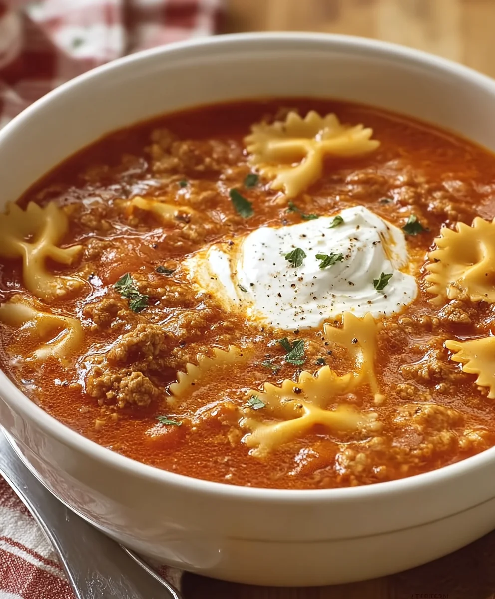 Hearty Beef Lasagna Soup - Quick & Flavorful Dinner Idea