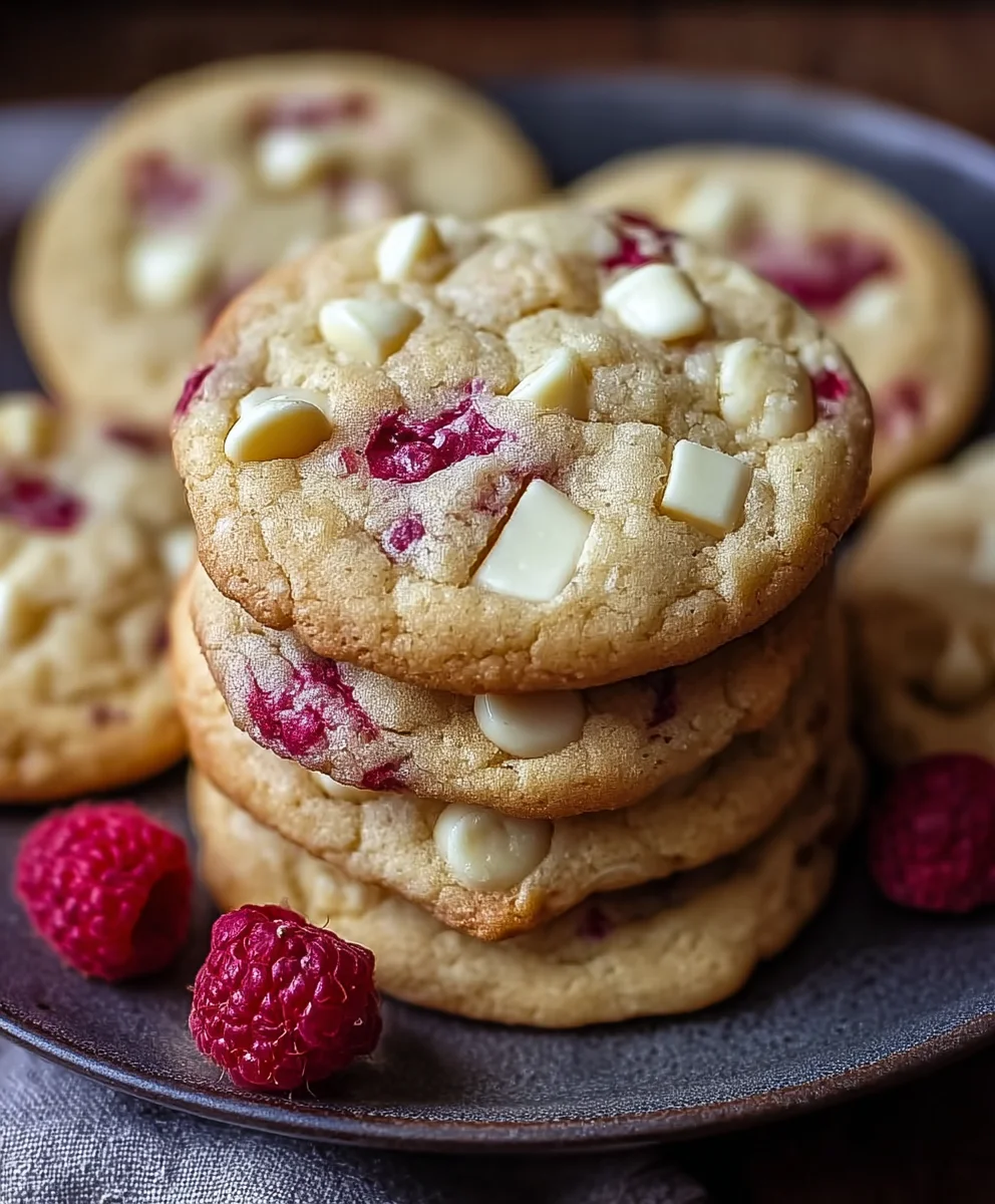 Raspberry White Chocolate Cookies: Sweet & Chewy Bites!