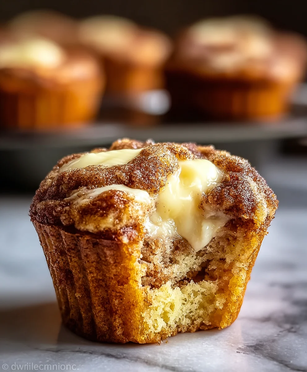 Best Gooey Cinnamon Cream Cheese Muffins Ever! Easy Recipe.