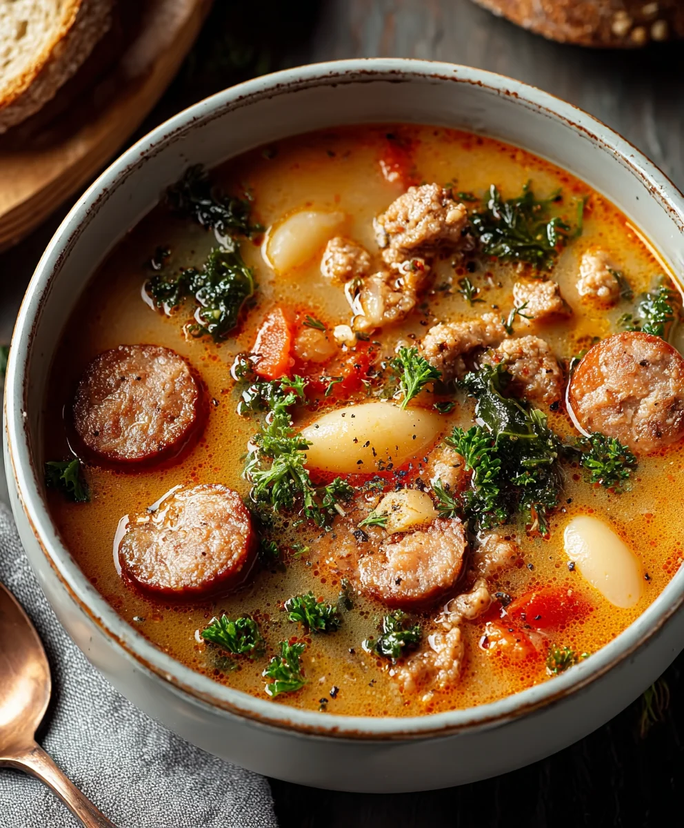 Hearty Beef Sausage Non-Alcoholic Ale Soup Recipe