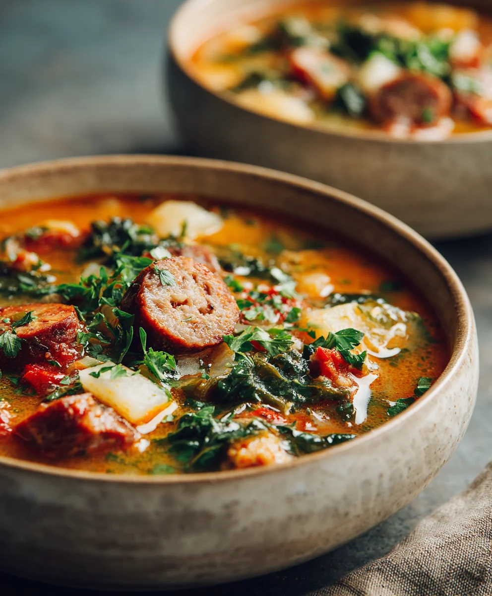 Hearty Beef Sausage Non-Alcoholic Ale Soup Recipe