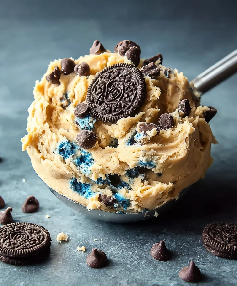 Delicious Cookie Monster Edible Cookie Dough - Easy & Safe!