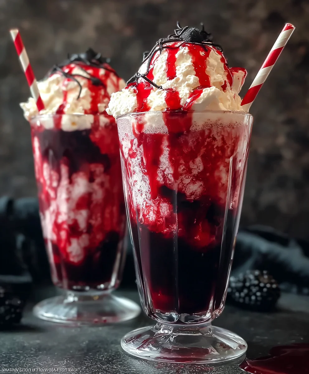 Get Spooky! Halloween Vampire Ice Cream Floats Recipe