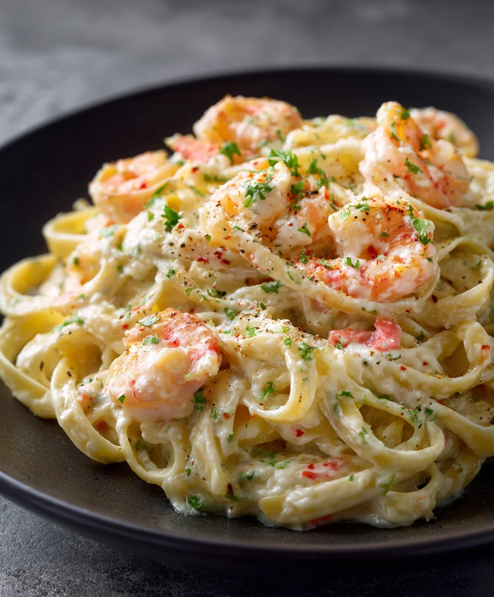 Creamy Shrimp Fettuccine Alfredo: Homemade Delight