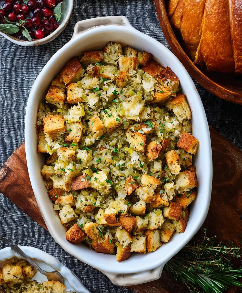 Classic Butter Herb Stuffing Recipe – Easy & Delicious!