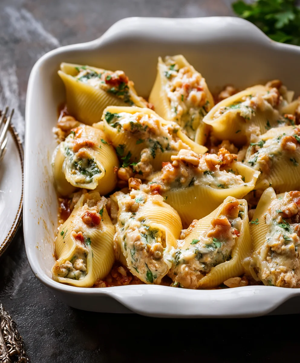 Leftover Thanksgiving Turkey Stuffed Shells