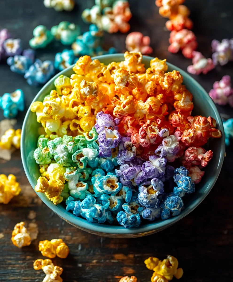 Sweet & Colorful Candied Rainbow Popcorn Recipe!