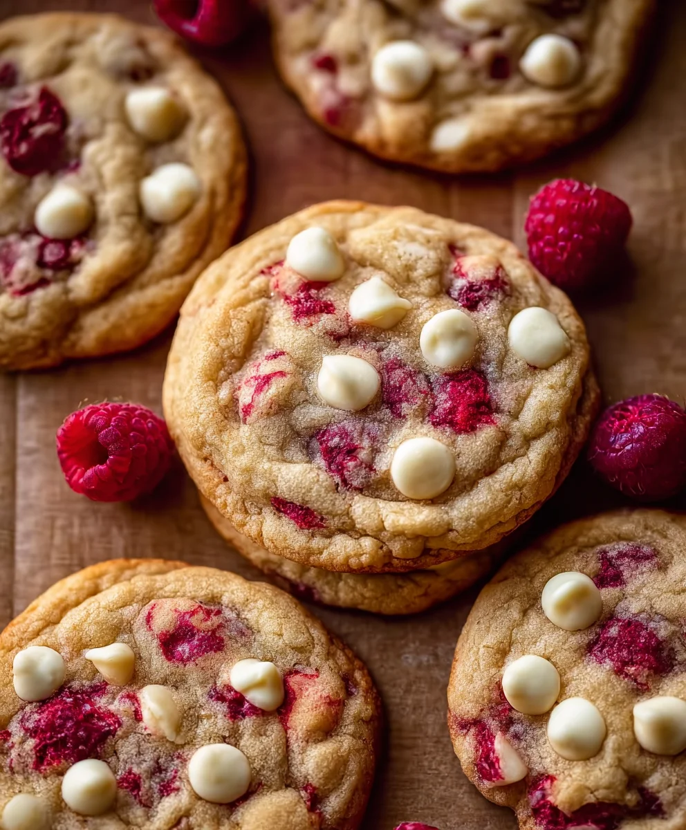 Delicious Raspberry White Chocolate Cookies - Easy Recipe