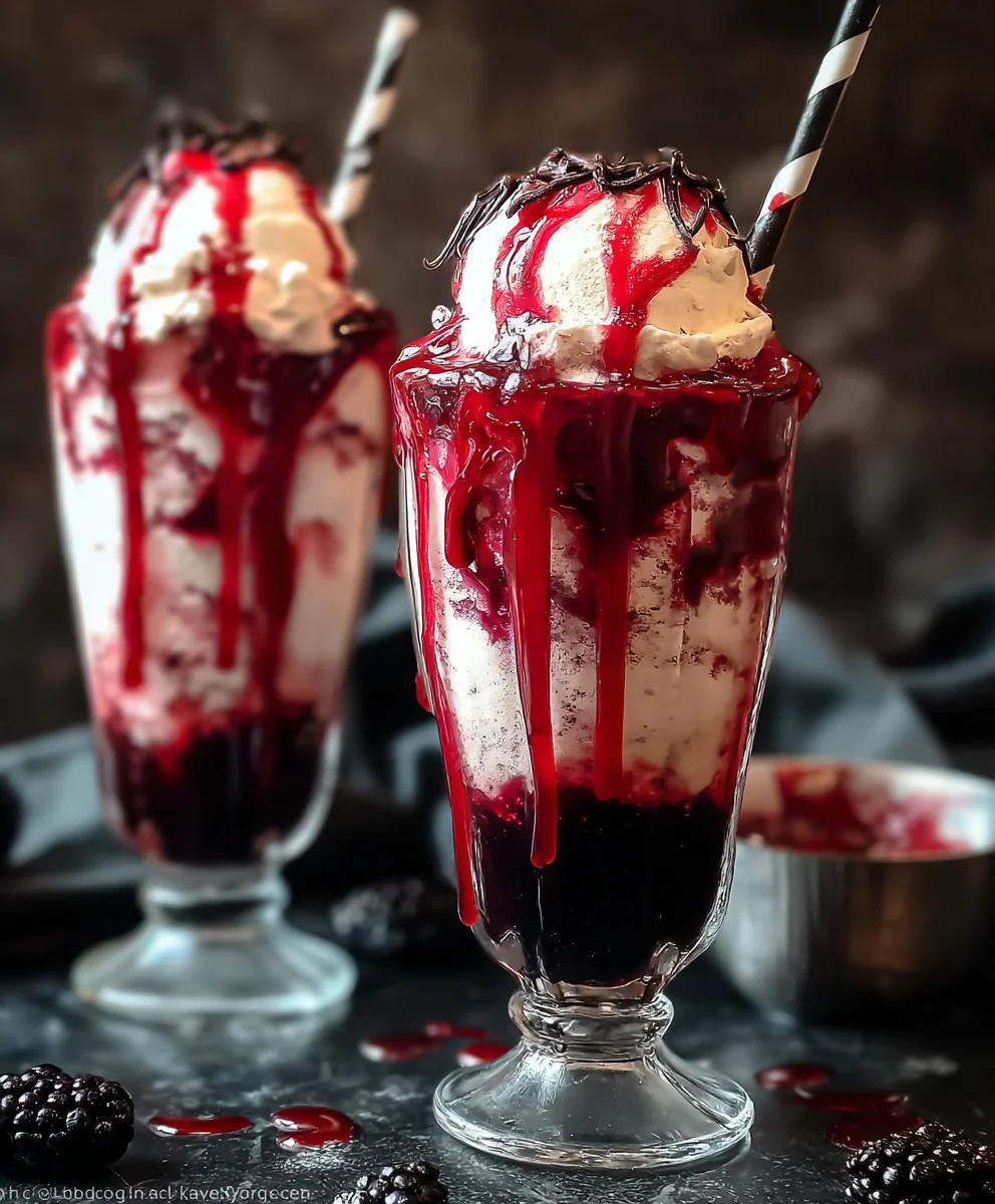 Get Spooky! Halloween Vampire Ice Cream Floats Recipe
