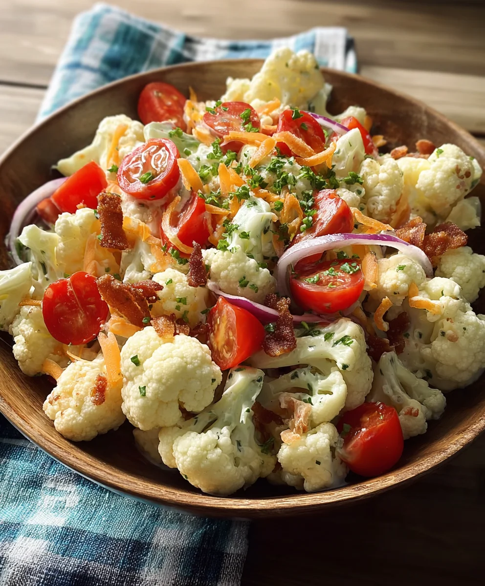 Ranch Cauliflower Salad: Healthy, Creamy & Delicious!