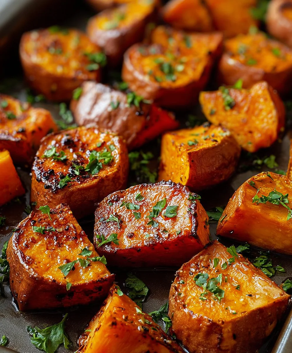 Garlic Butter Roasted Sweet Potatoes: Easy & Delicious!