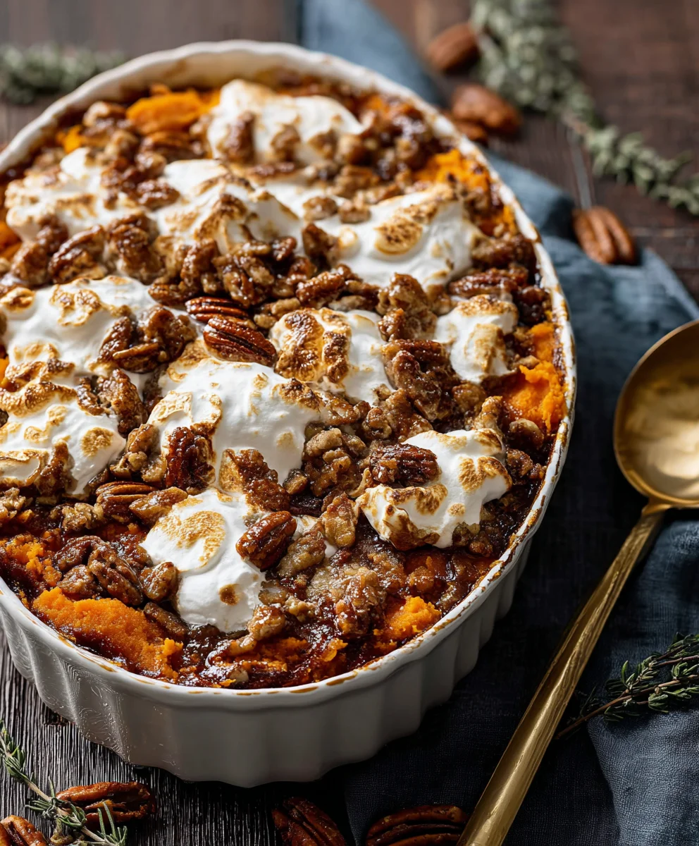 Sweet & Creamy Southern Maple Sweet Potato Casserole