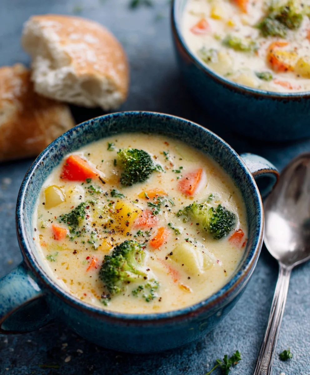 Creamy Vegetable Soup Recipe - One Pot Wonder! Easy Dinner