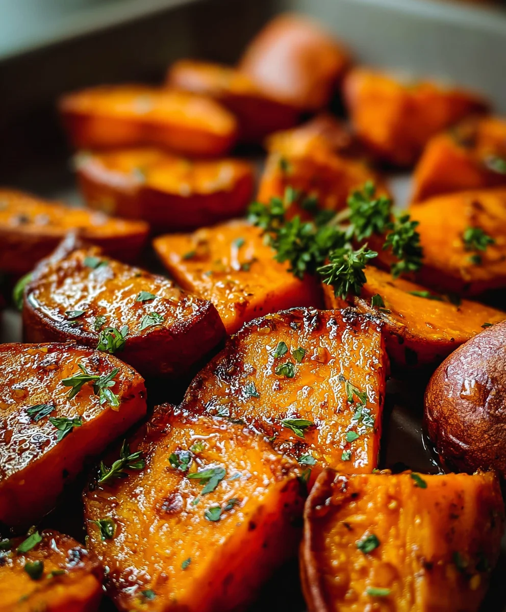 Garlic Butter Roasted Sweet Potatoes: Easy & Delicious!