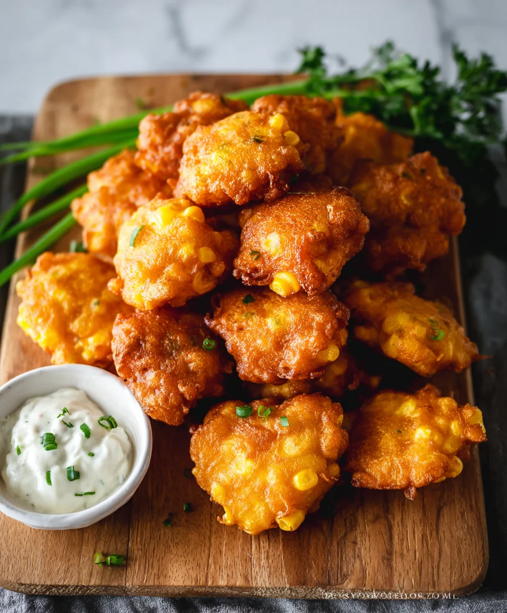 Crispy Golden Corn Fritters: Perfect Side Dish or Appetizer