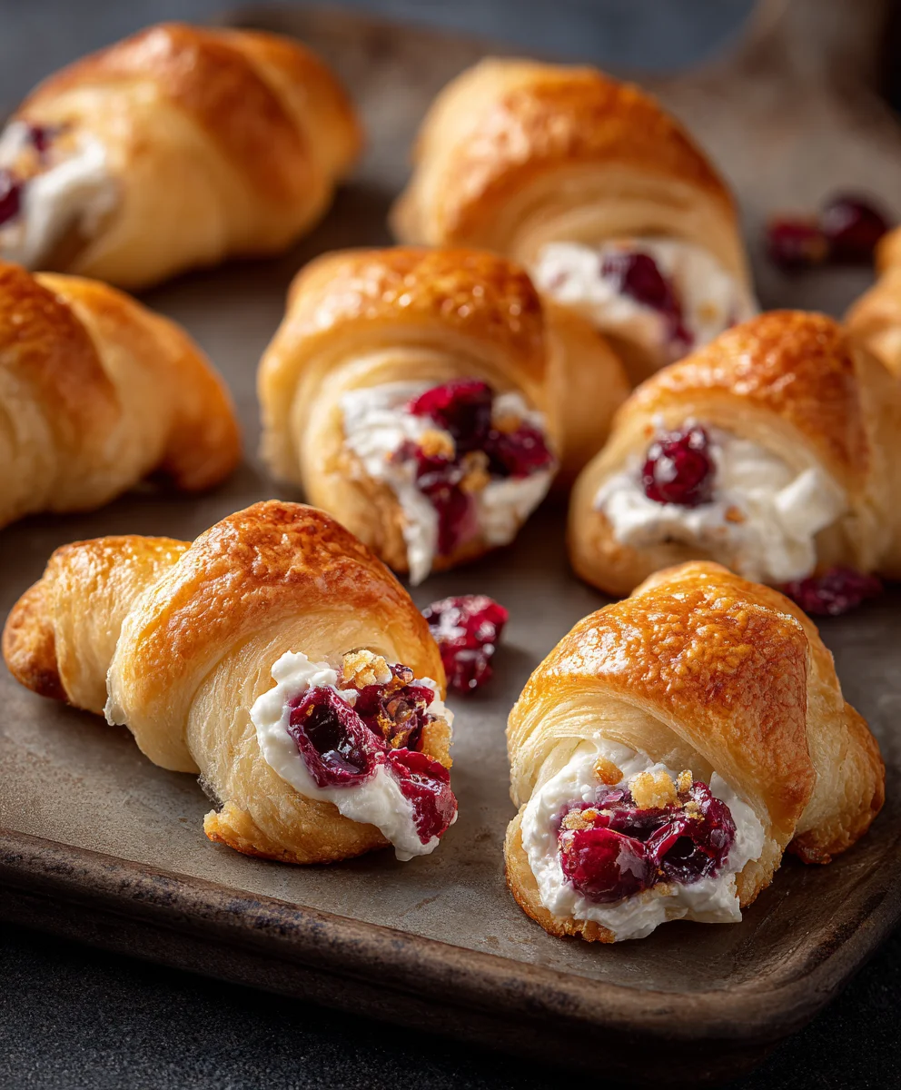 Sweet & Tangy Cranberry Cream Cheese Crescent Bites Recipe