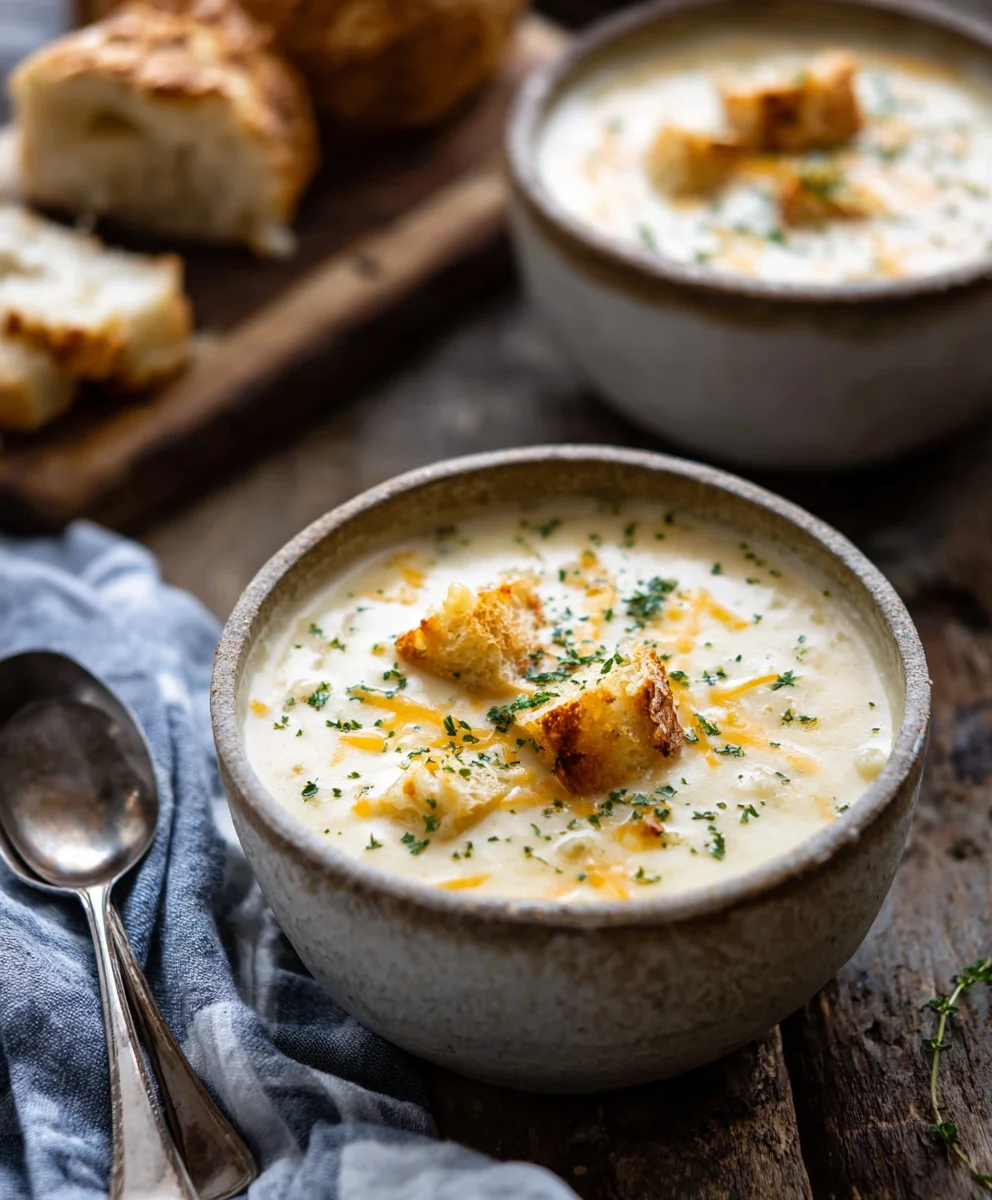 Hearty Cheddar Garlic Herb Potato Soup – Easy Recipe!