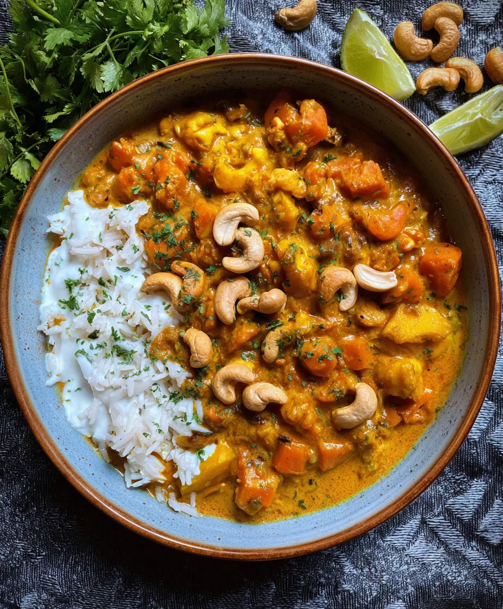 Sweet Potato Cashew Curry: Creamy & Flavorful Vegan Dish