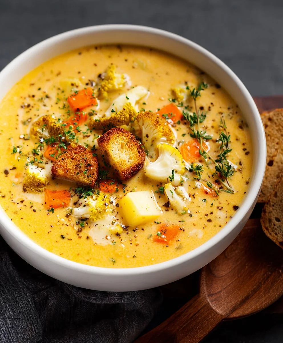 Delicious One Pot Creamy Vegetable Soup – Healthy & Easy Dinner!